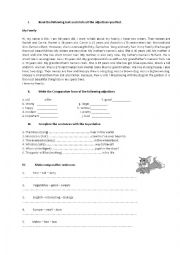 English Worksheet: Superlative and Comparative complete worksheet