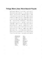 English Worksheet: mother s day word puzzle