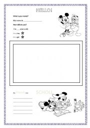 English Worksheet: First day of school