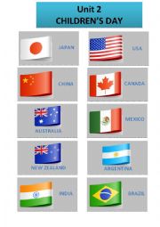 English Worksheet: Countries and flags
