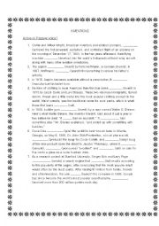 English Worksheet: Inventions. Active or passive voice?