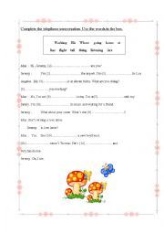 English Worksheet: Conversation