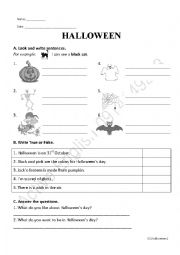 Halloween worksheet