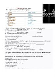 English Worksheet: Locked away Adam Levine