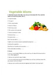 Vegetable idioms