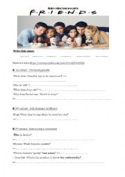 English Worksheet: Introducing people with 
