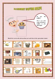 English Worksheet: Muffins Recipe