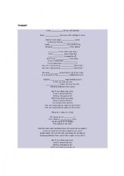 English Worksheet: Song Gap Fill - Pompeii
