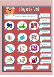 English Worksheet: A DAY AT THE FUN FAIR 2