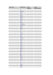 English Worksheet: IRREGULAR VERBS