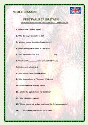 FESTIVALS IN BRITAIN 