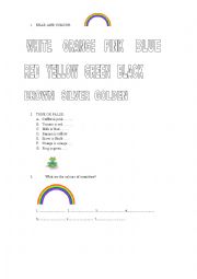 English Worksheet: Colours