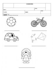 English Worksheet: Toys