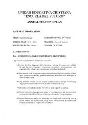 English Worksheet: Planificaciones Anuales 2DO DE BASICA