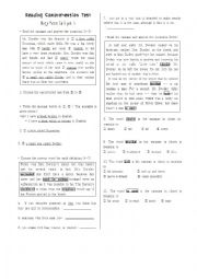 English Worksheet: Harry potter and the sorcerers stone reading comprehension