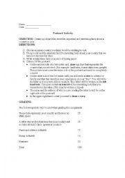 English Worksheet: Asia Postcard Activity