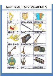 English Worksheet: MUSICAL INSTRUMENTS 2