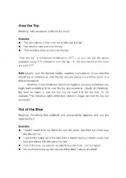 English Worksheet: Idioms 