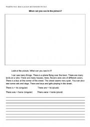 English Worksheet: there to be - activity