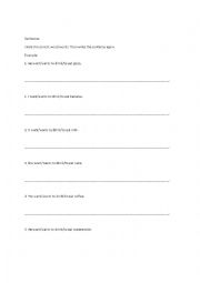English Worksheet: Sentences want vs wants