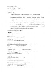 English Worksheet: Begin Again
