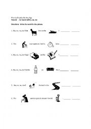English Worksheet: Phonics: Vowels o-oa-ow