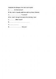 English Worksheet: Conversation