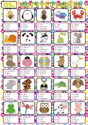 English Worksheet: Animals 2