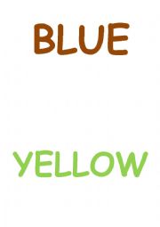 English Worksheet: colour cards