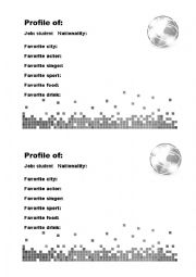 English Worksheet: Profile of