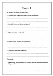 English Worksheet: David Copperfield chapter 2