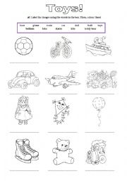 English Worksheet: Toys