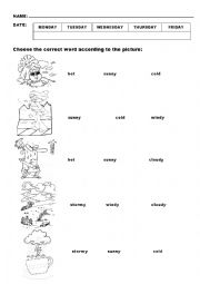 English Worksheet: weather