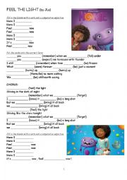 English Worksheet: Feel the light