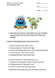 English Worksheet: Have got Has got