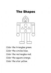 English Worksheet: The Shapes