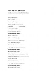 English Worksheet: always on my mind by michael buble