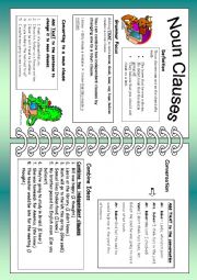 English Worksheet: Noun Clauses: Using That