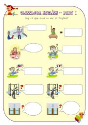 English Worksheet: Classroom English - Part 1 - Worksheet