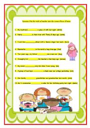 English Worksheet: past tense