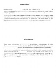 English Worksheet: mandela