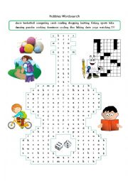 English Worksheet: Hobbies wordsearch