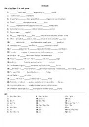 English Worksheet: Articles - a / an / the / zero article