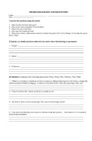 English Worksheet: In the Name of the Father, film report