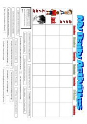 English Worksheet: Daily Activities