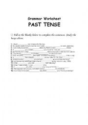English Worksheet: past simple finish the story