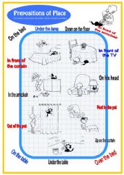 English Worksheet: preposition of place