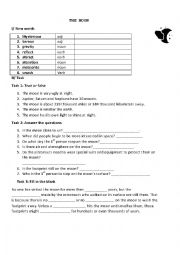 English Worksheet: The moon