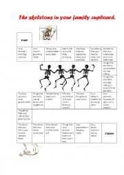 English Worksheet: Skeletons in your cupboard