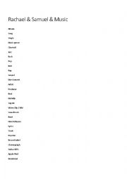 English Worksheet: Music dialogue, keywords and questions